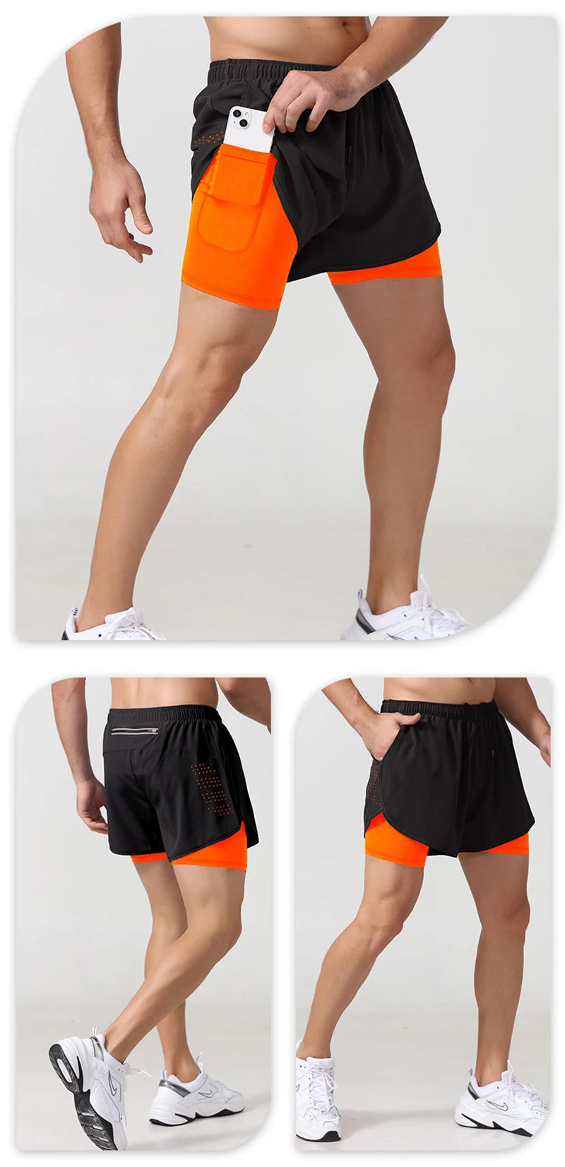 Men's Double Layer Running Shorts