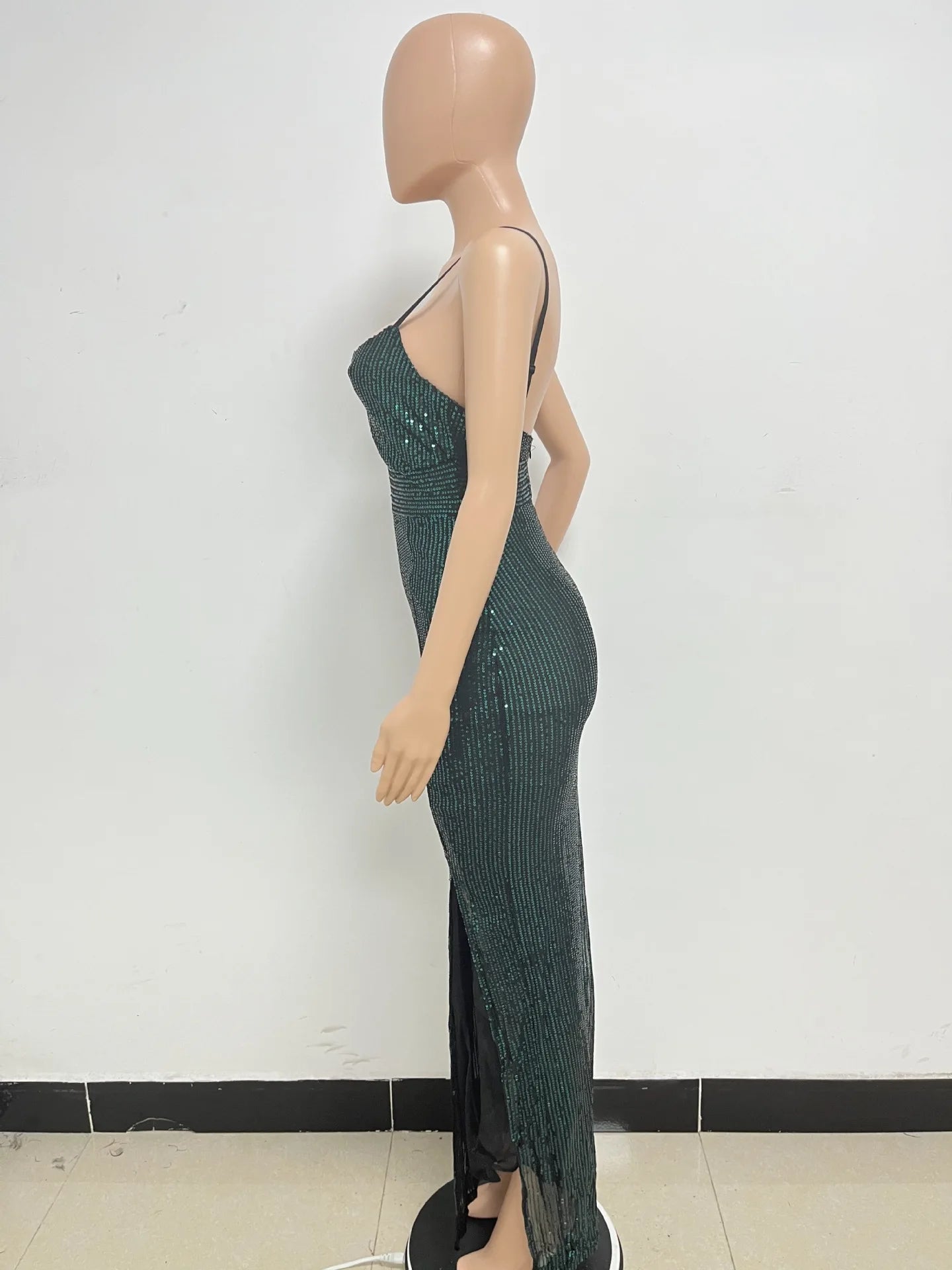 Sequin Halter Cocktail Dress