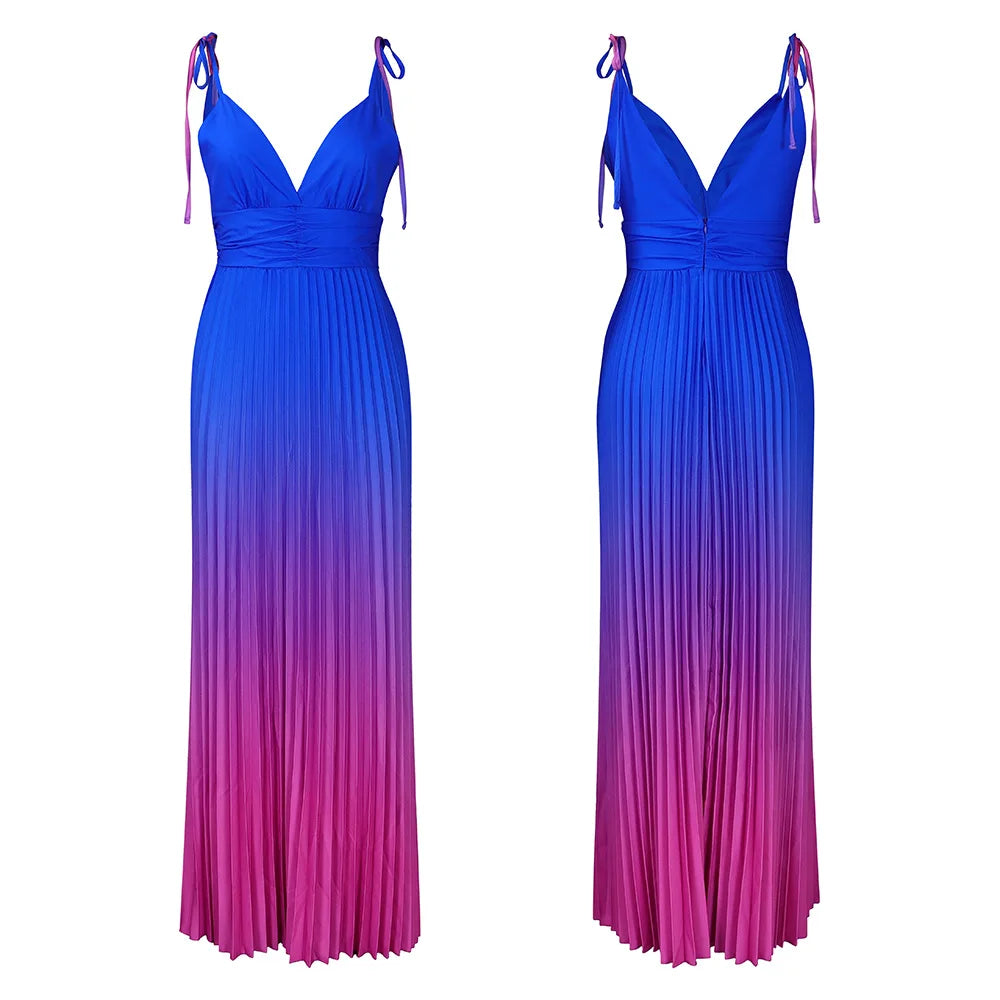 Halter Gradient Cocktail Dress