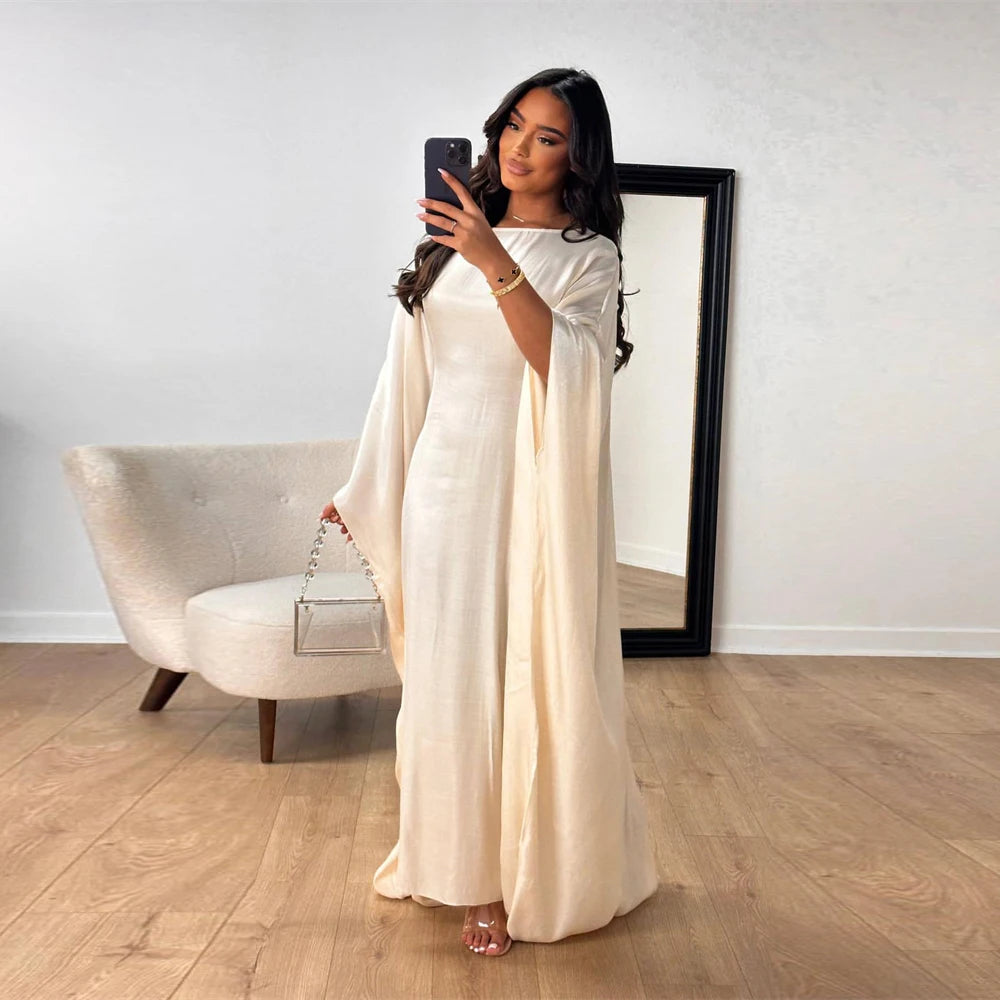 Satin Batwing Abaya