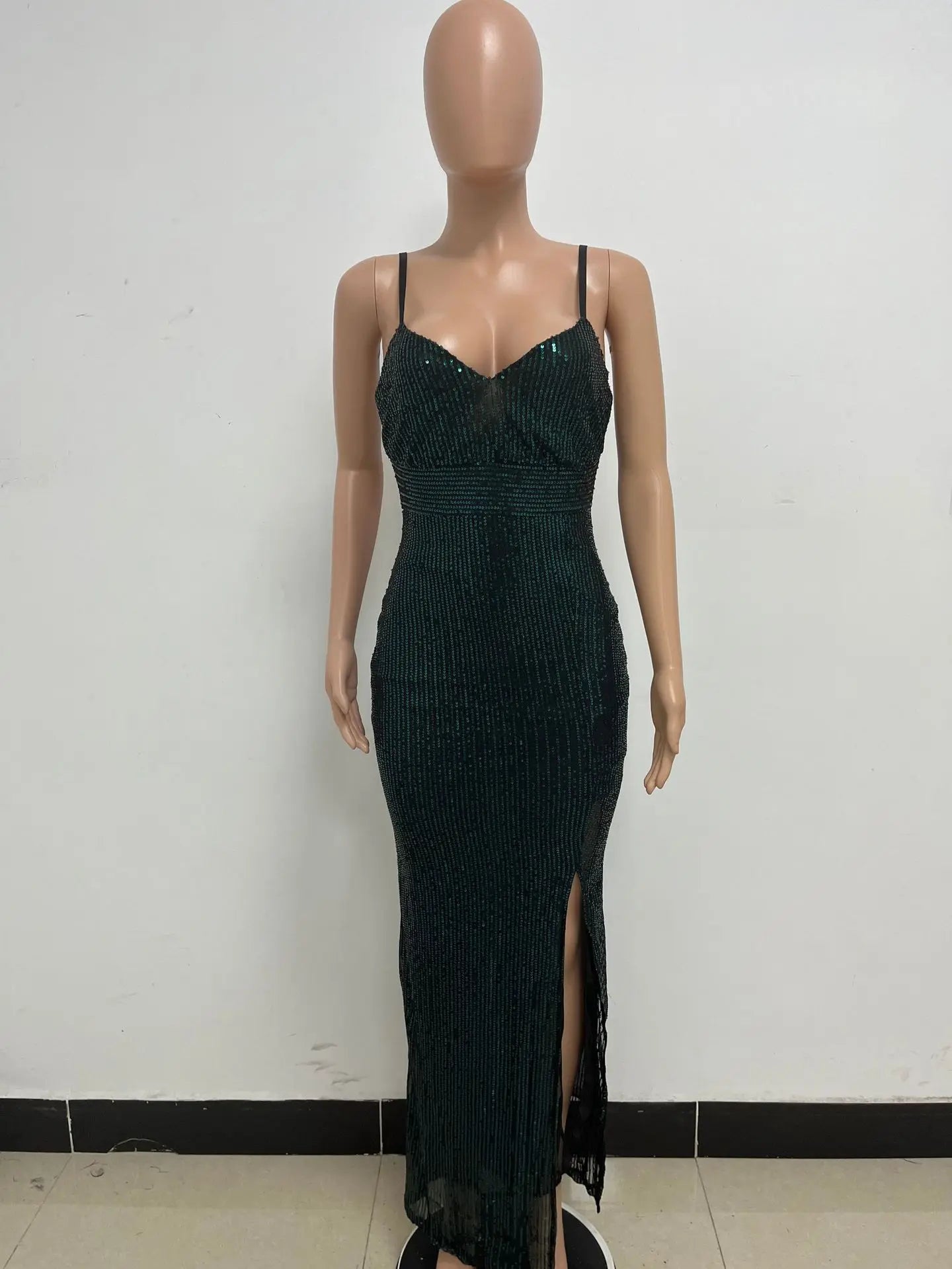 Sequin Halter Cocktail Dress