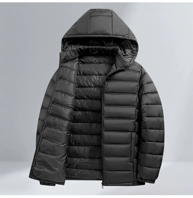 Puffer Jacket Men Hooded Warm Winter Jacket Thick Business Parkas Autumn Outerwear Coat Fashion Casual Lightweight Quilted Coats