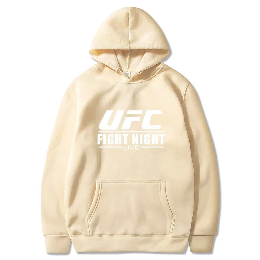 UFC Autumn Winter Men Leisure Hooded Sweatshirt MMA Combat Boxing Training Coat Women Loose Sports Fitness Breathable Hoodie