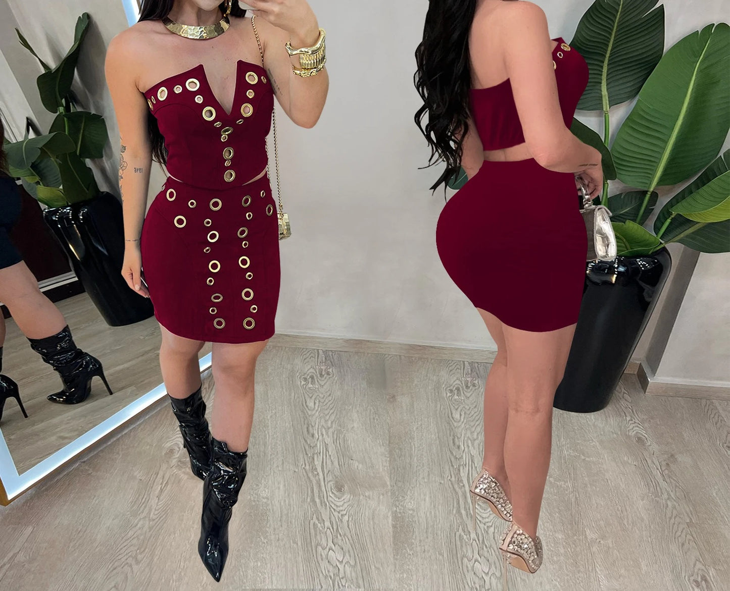 Strapless Party Dress Set