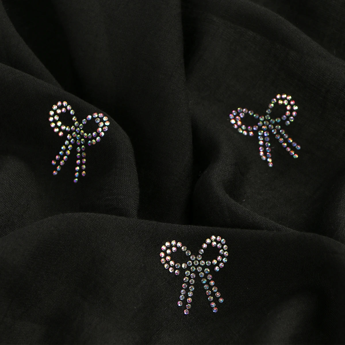 Rhinestone Bow Scarf