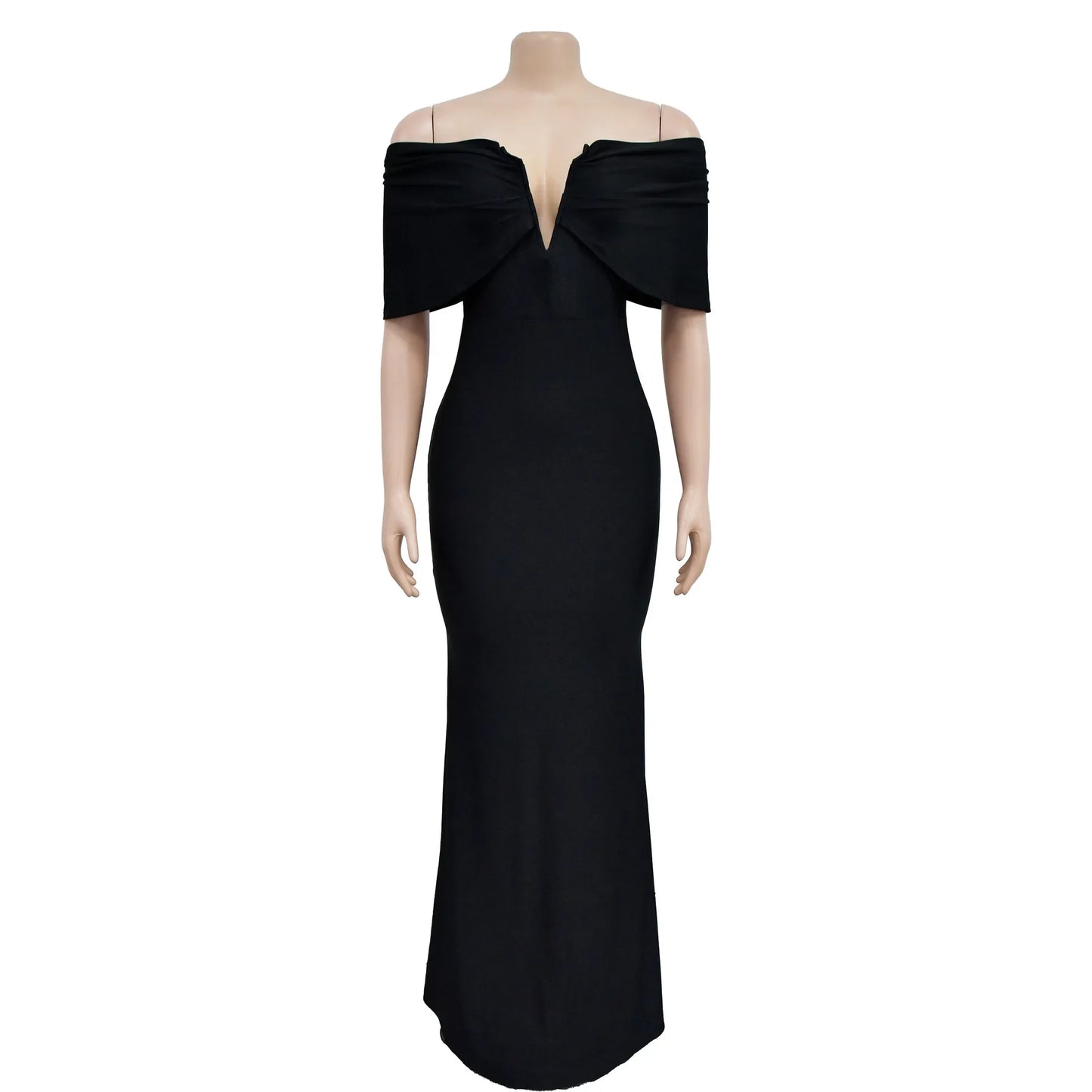 Off Shoulder Bodycon Maxi Dress