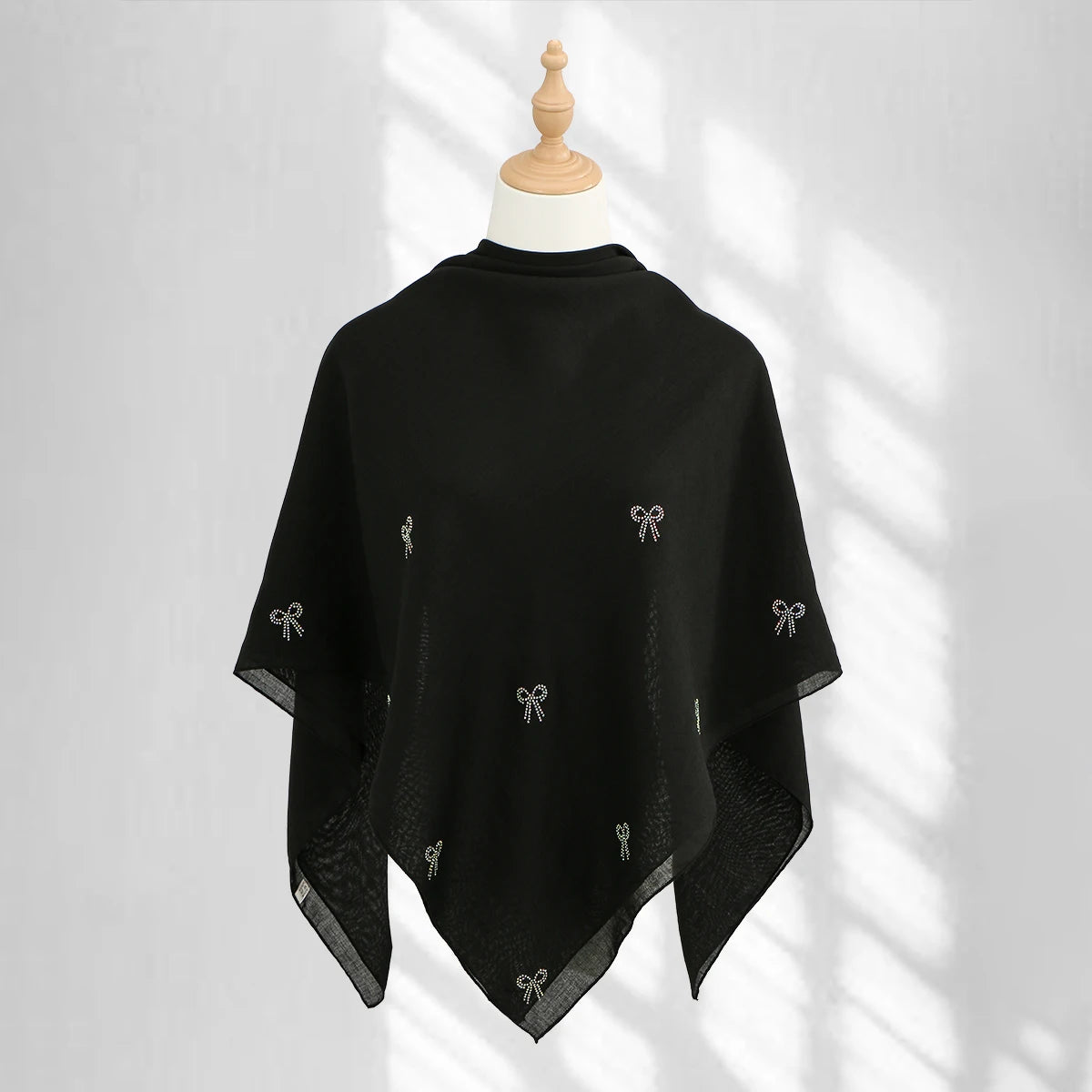 Rhinestone Bow Scarf