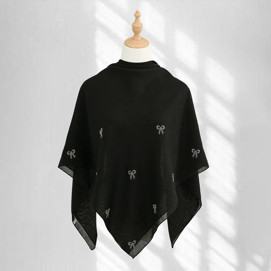 Rhinestone Bow Scarf