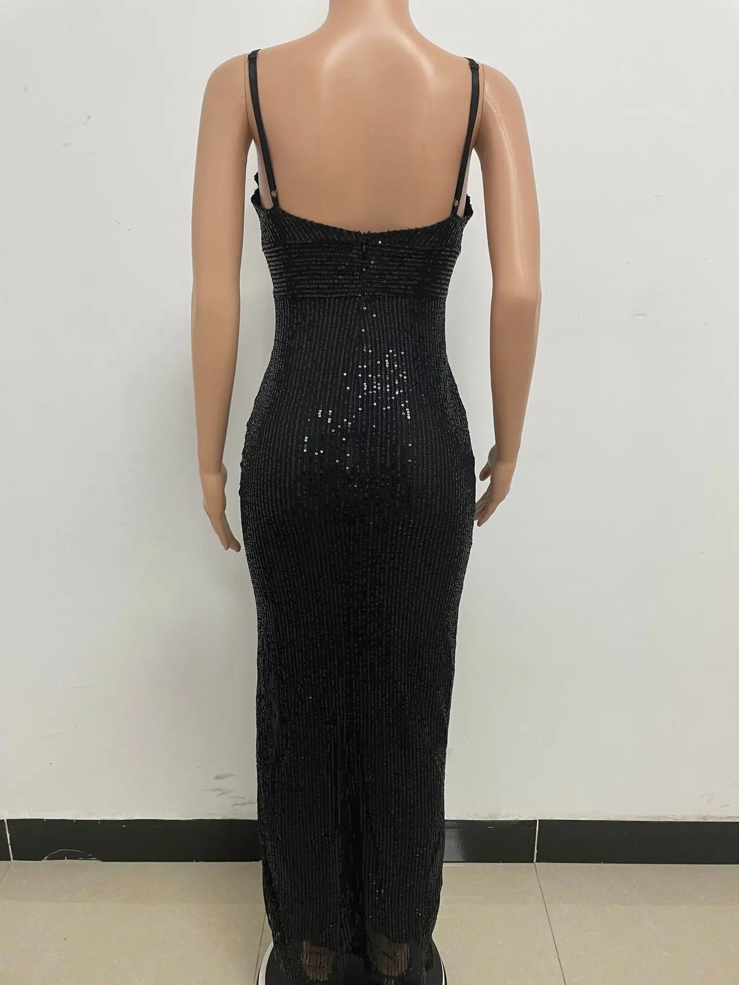 Sequin Halter Cocktail Dress