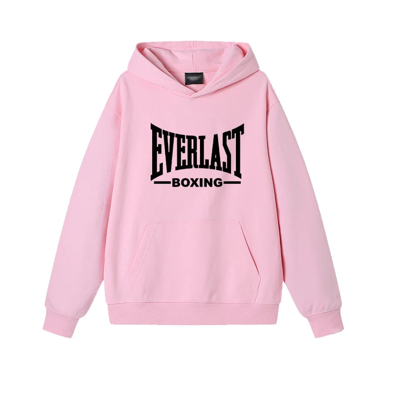 2025 New Everlast Logo Font Graphic Hoodie Men women Harajuku fashion Casual Trends Sweatshirt vintage Long sleeve pullover