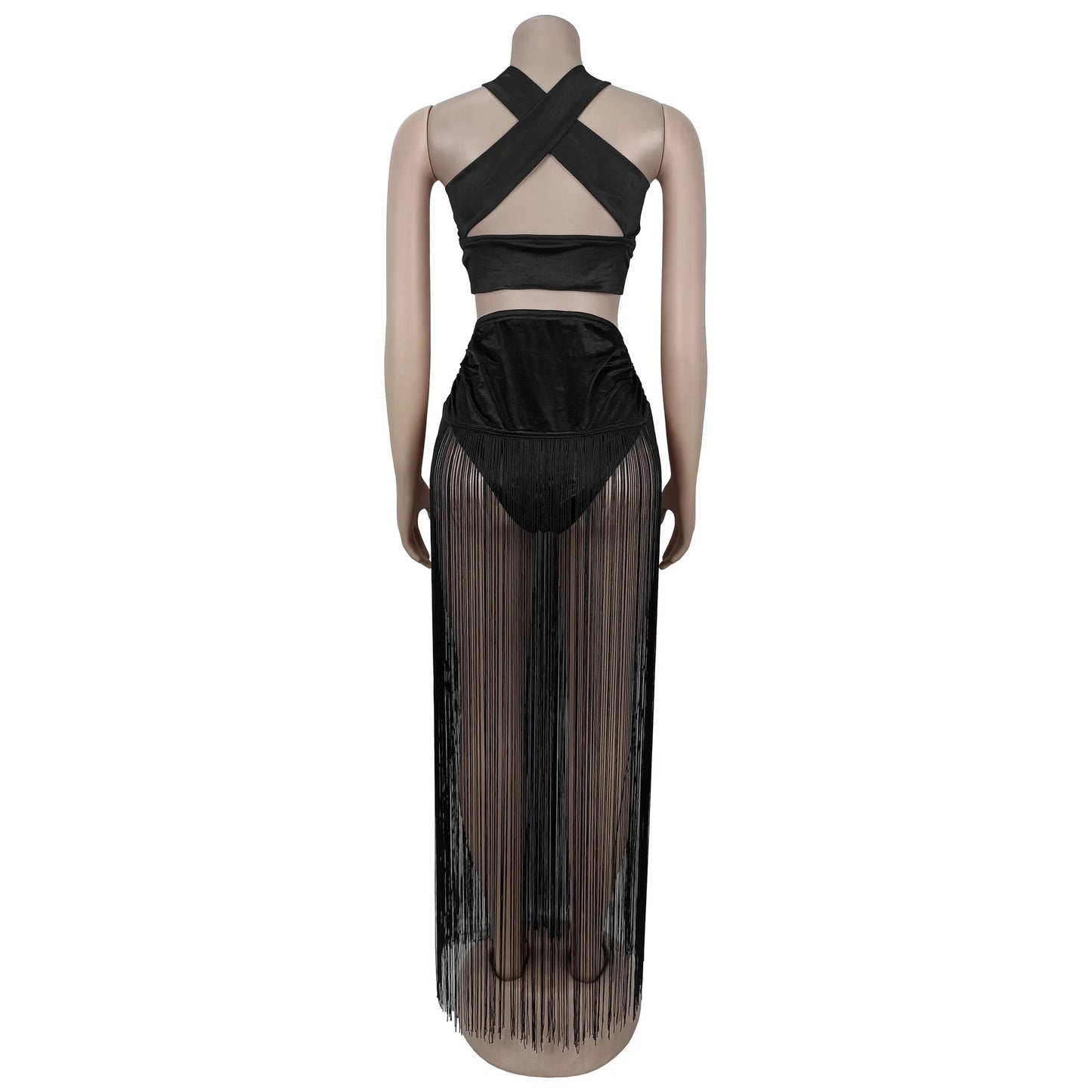 Tassel Bodycon Long Dress