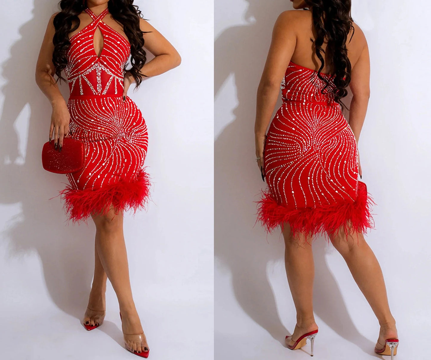 Diamond Rhinestone Wedding Dress