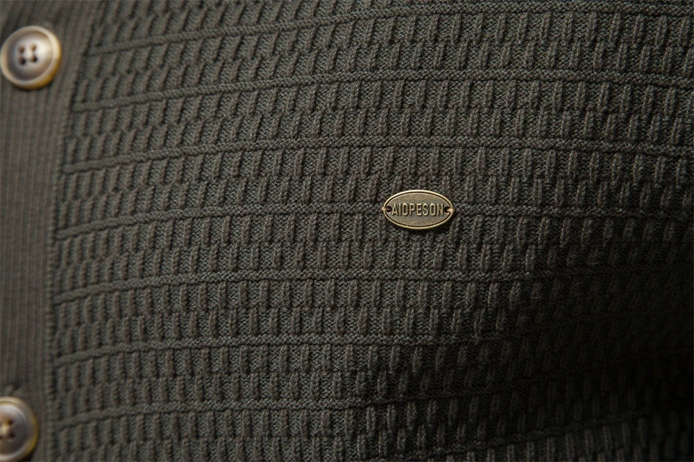 Cotton Mock Neck Cardigan