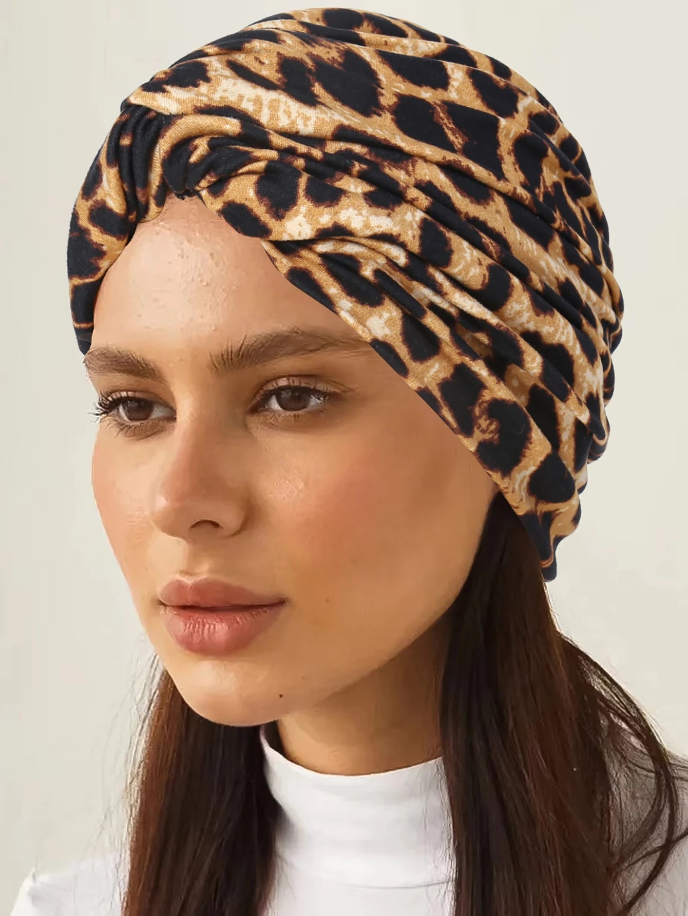 Leopard Print Hijab Turban