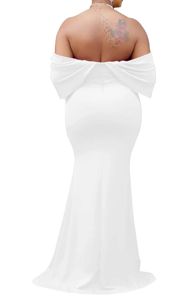 Off Shoulder Bodycon Maxi Dress
