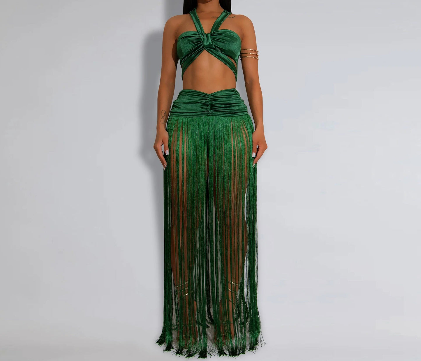 Tassel Bodycon Long Dress