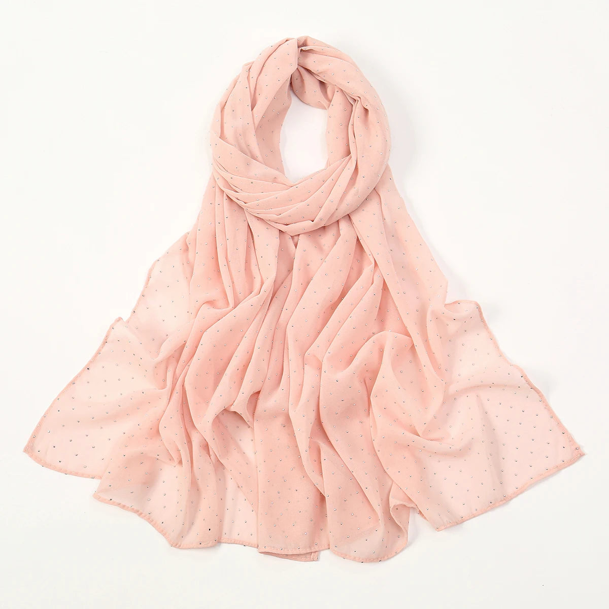 Rhinestone Bubble Chiffon Muslim Hijab Scarf Women Muslim Hijab Soft Shawls Hijabs Islamic Turban Premium Scarfs 180*70cm
