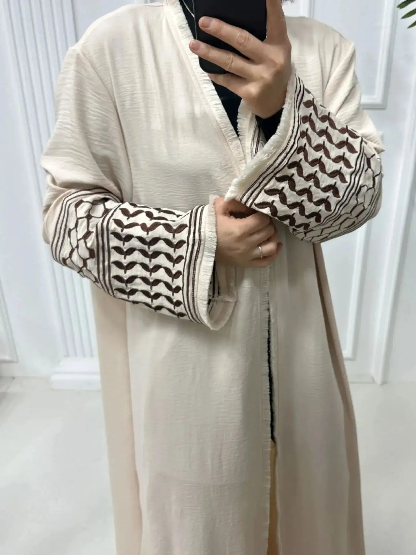 Embroidery Kimono Abaya