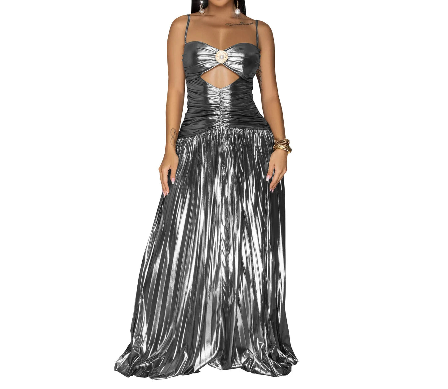 Spaghetti Strap Sequin Dress