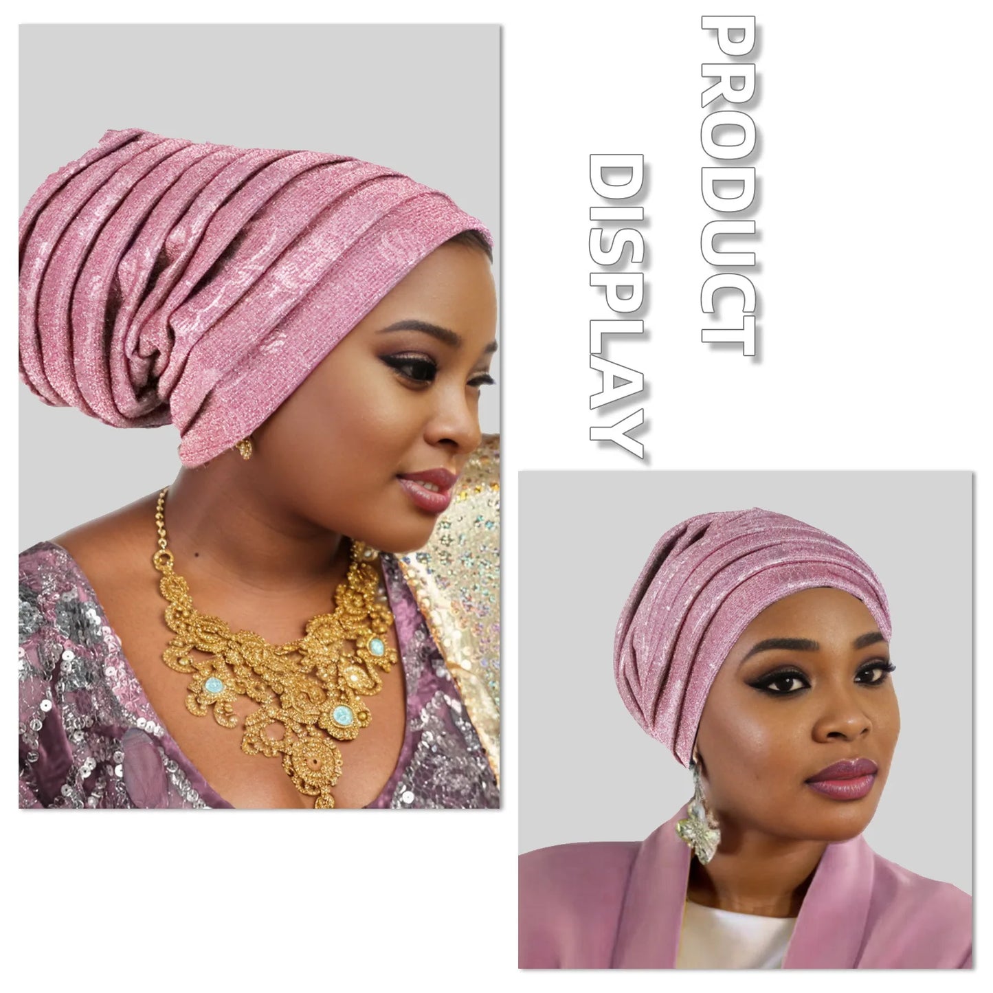 Glitter Turban Cap
