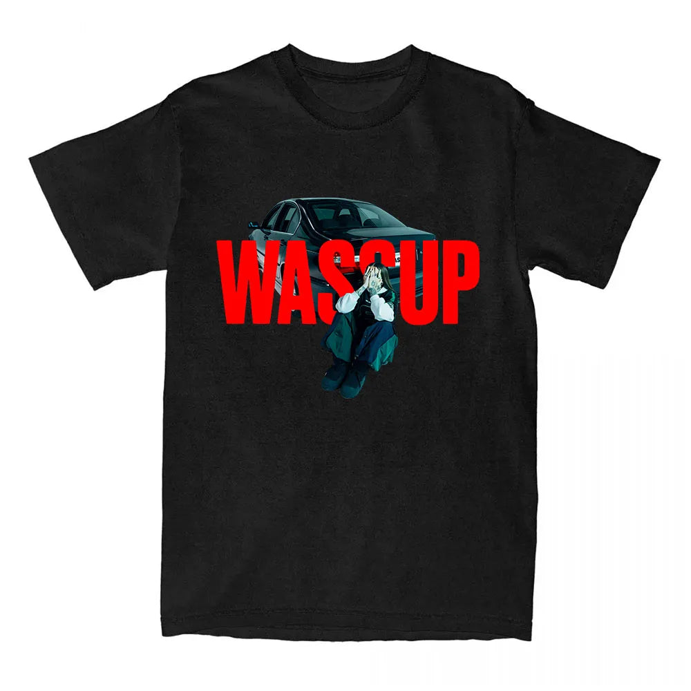 Women Tee Young Miko WASSUP Single 2025 T-shirt Summer Cotton Round Neck Tshirt Casual Singer Printing T Shirt Unisex Streetwear