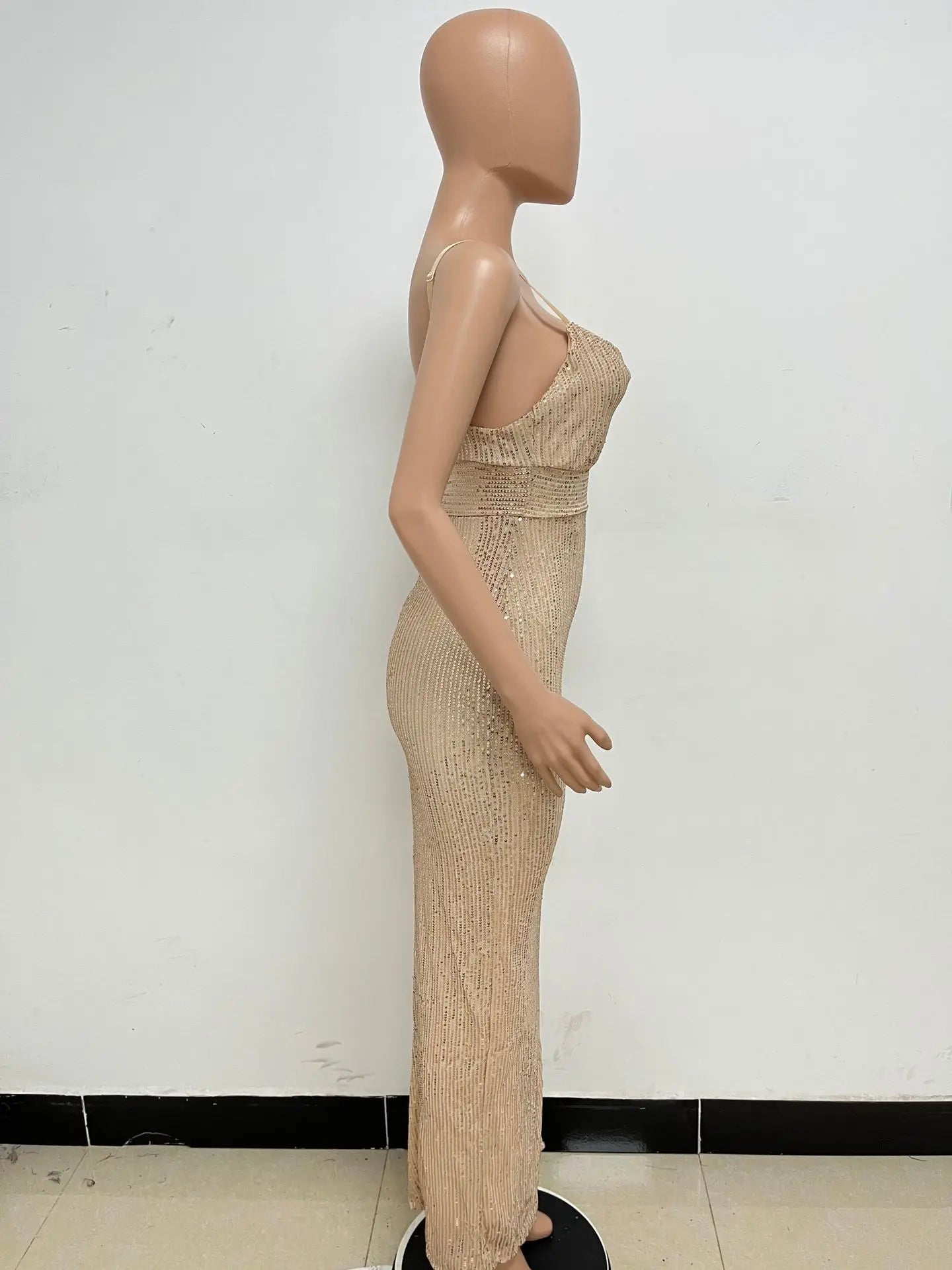 Sequin Halter Cocktail Dress