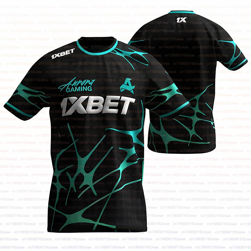 Men's CS2 Summer Training Jersey Esports Club Aurora Gaming 2025 Uniform CSGO Player Custom T-shirt Sports Breathable O Neck Tee