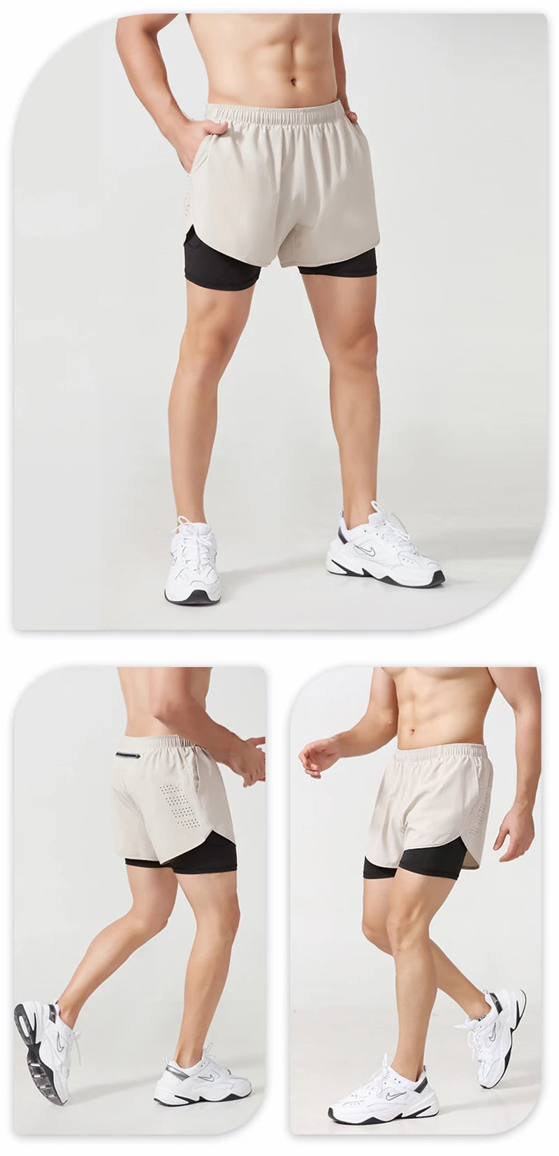 Men's Double Layer Running Shorts