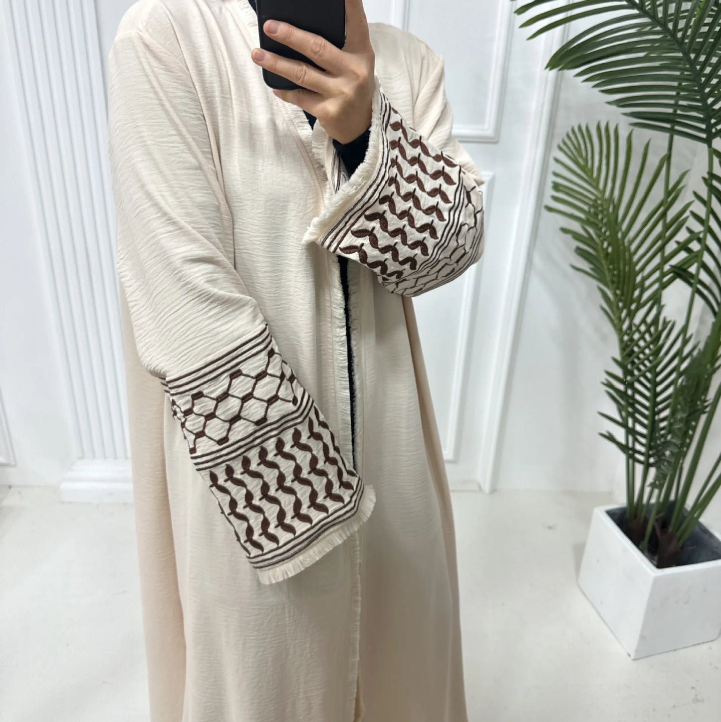 Embroidery Kimono Abaya