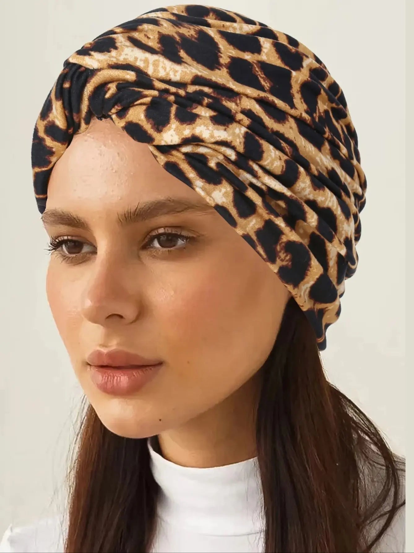 Leopard Print Hijab Turban