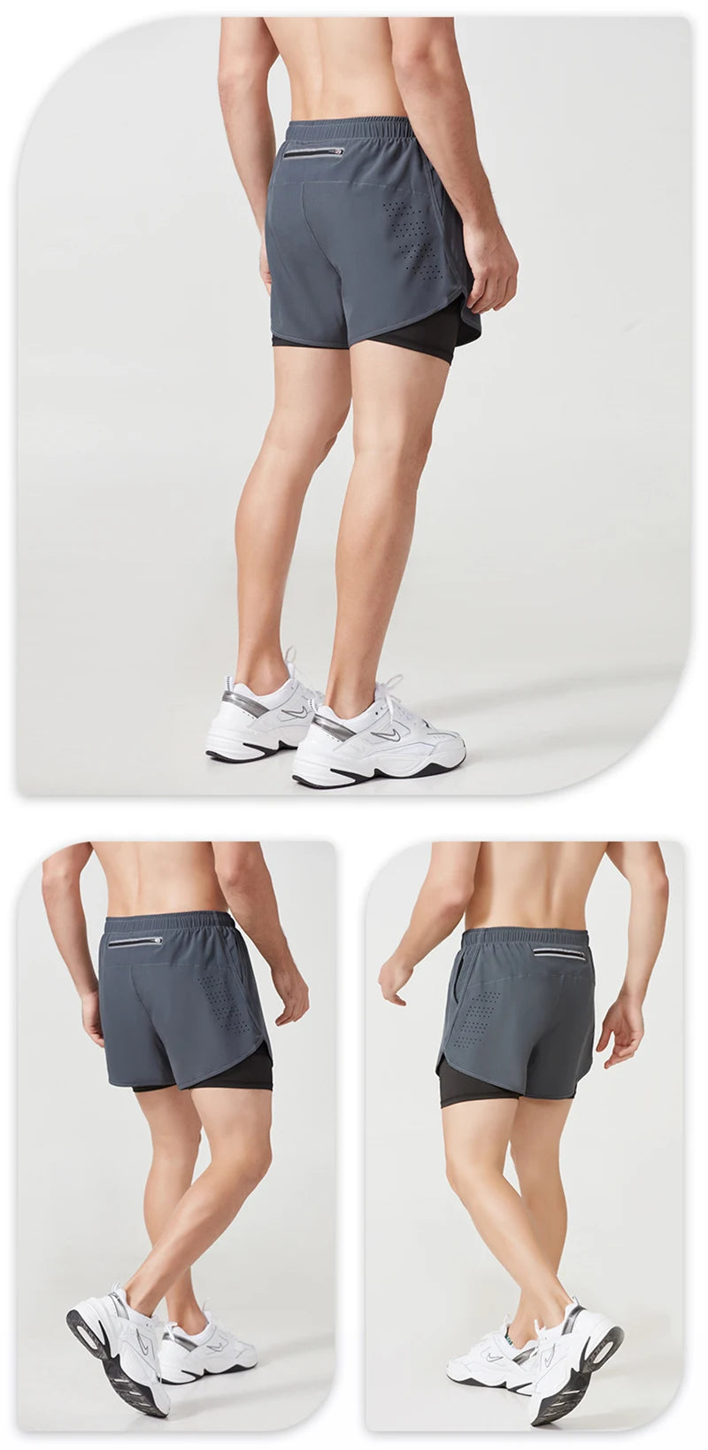 Men's Double Layer Running Shorts