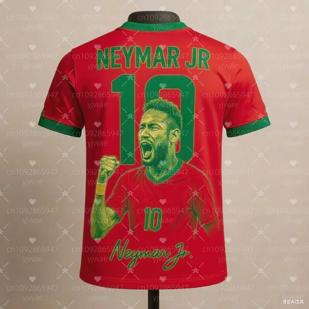 2025 summer Latest Neymar Fashion Superstar 3D Printed Men's Fan Commemorative T-shirt for Daily Comfort Sports Shirt