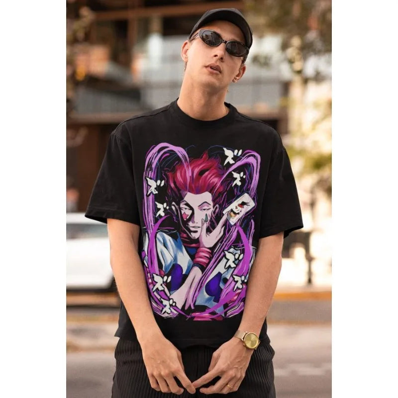 Hisoka T-Shirt Hunter X Hunter Manga Strip HXH Anime Gift Unisex Shirt All Size