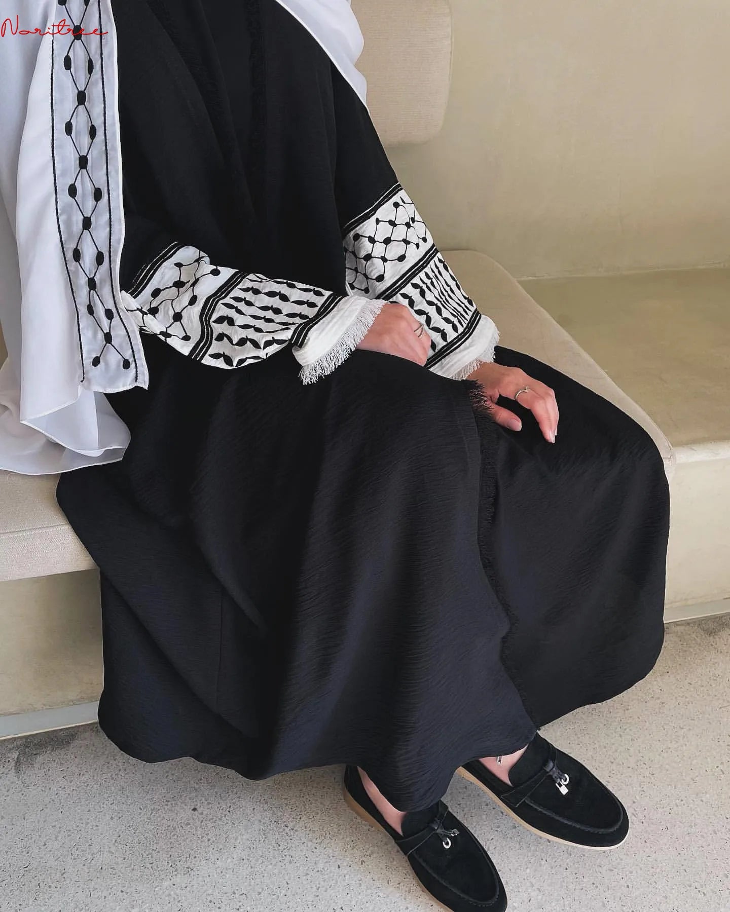 Embroidery Kimono Abaya