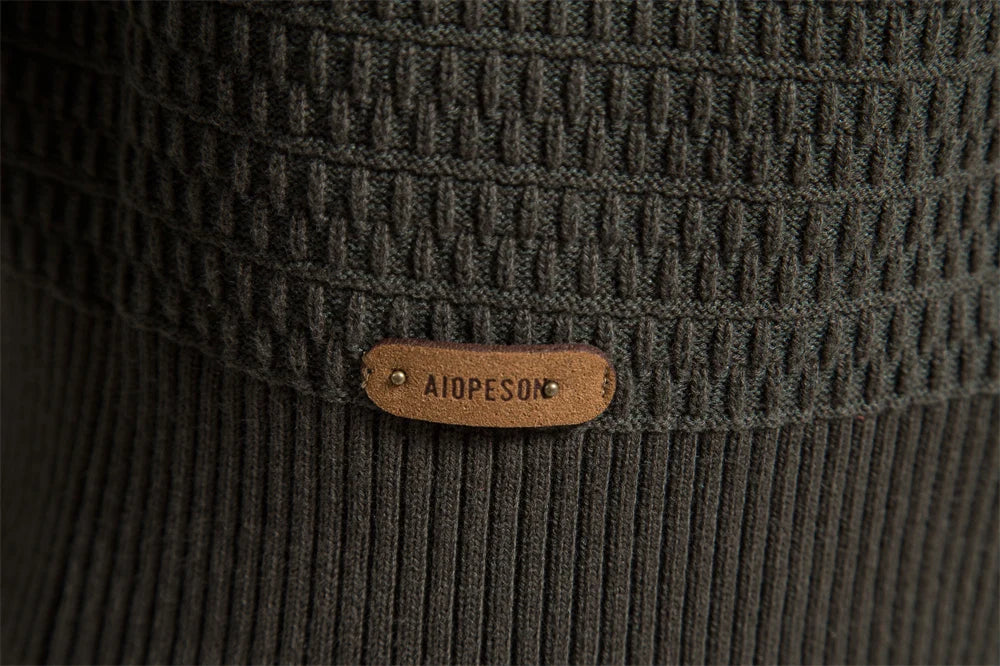 Cotton Mock Neck Cardigan