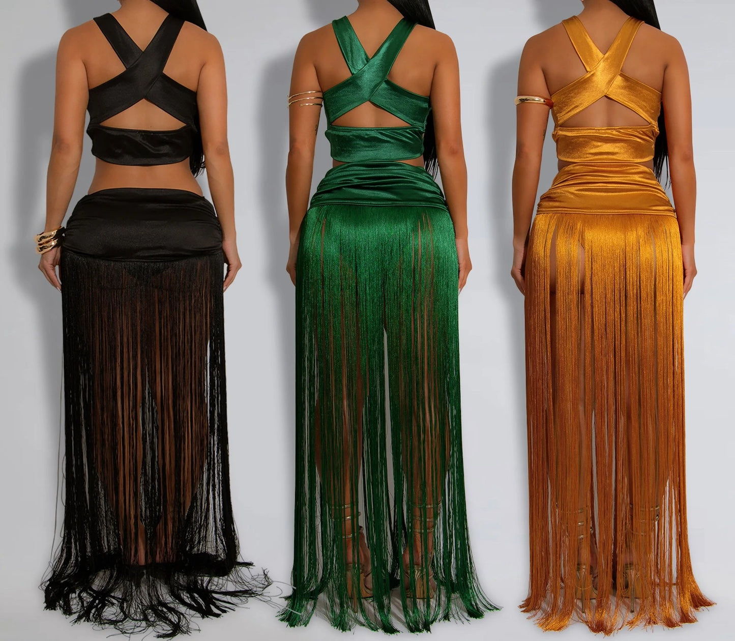 Tassel Bodycon Long Dress