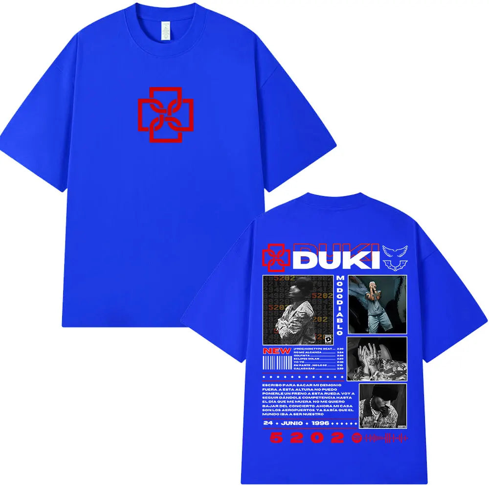 Rapper Duki 5202 MIXTAPE Album Merch T-shirt Men's Women Fashion Hip Hop T Shirt Cotton Casual Short Sleeve Oversized T-shirts
