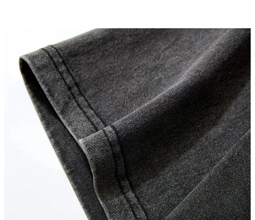 2025 Washed Vintage T-Shirts Street Hip Hop Retro Punk T Shirt women Harajuku Casual Cotton Short Sleeve Acid Wash TShirts top