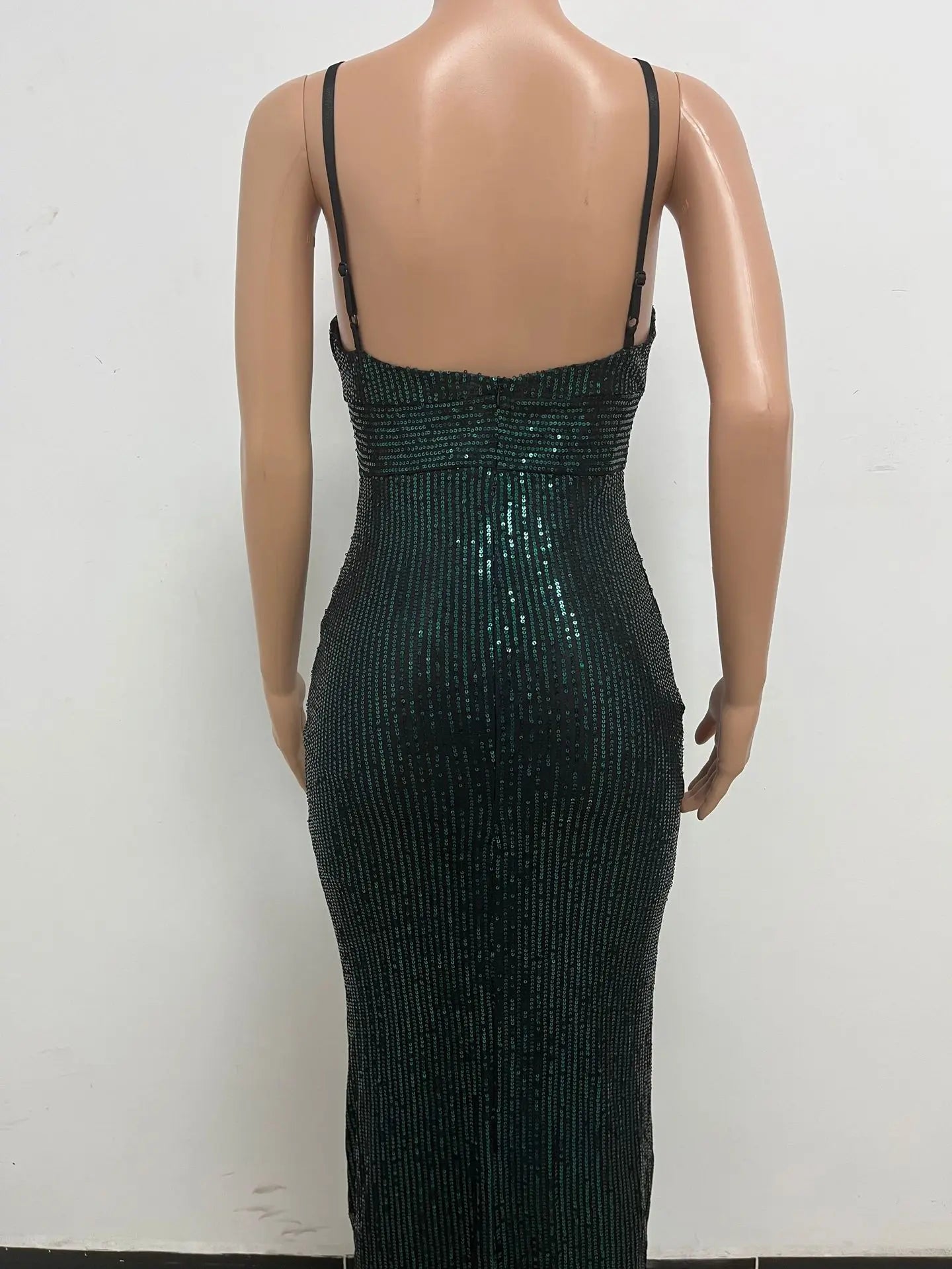 Sequin Halter Cocktail Dress