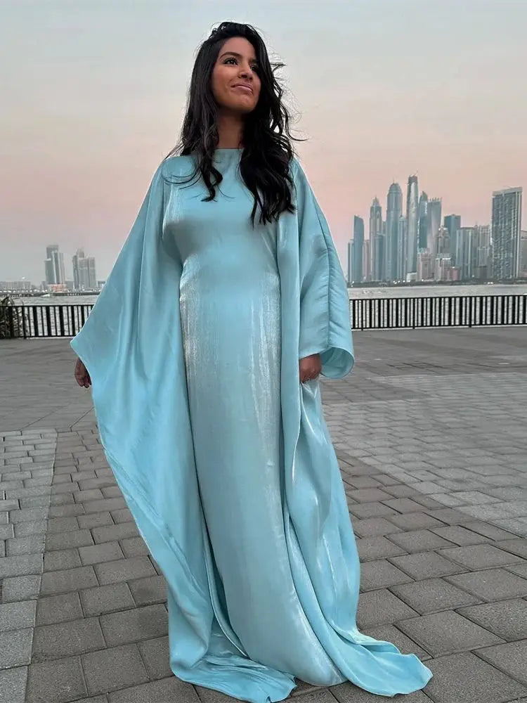 Satin Batwing Abaya