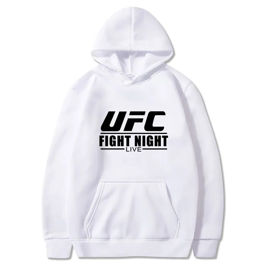 UFC Autumn Winter Men Leisure Hooded Sweatshirt MMA Combat Boxing Training Coat Women Loose Sports Fitness Breathable Hoodie