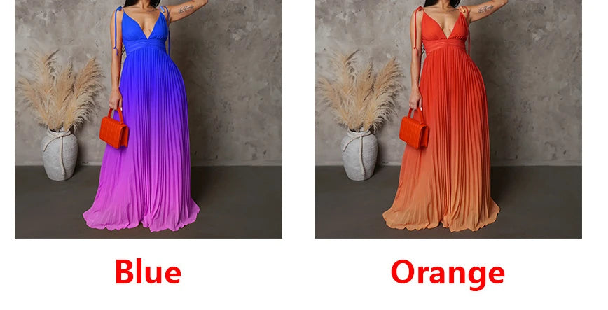 Halter Gradient Cocktail Dress