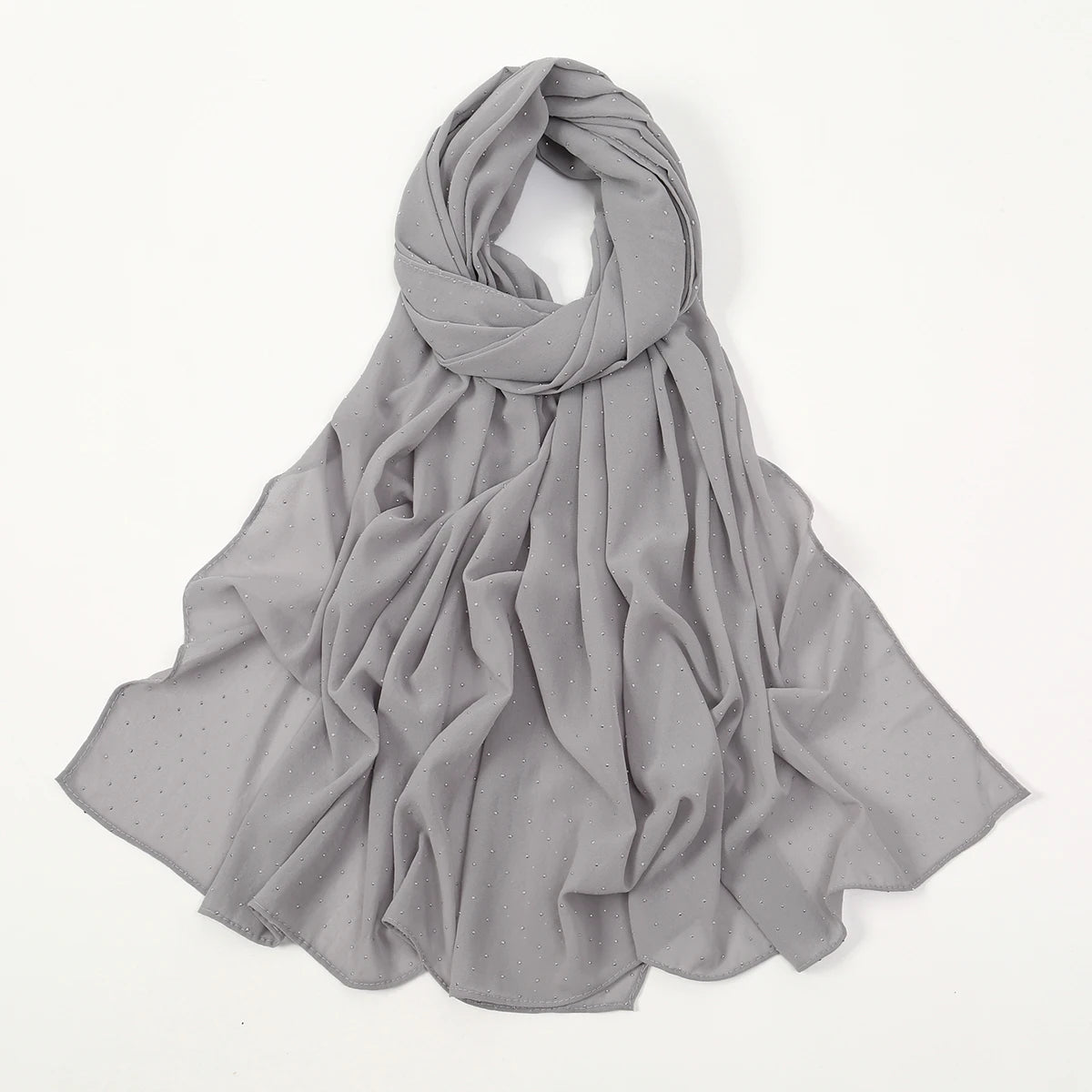 Rhinestone Bubble Chiffon Muslim Hijab Scarf Women Muslim Hijab Soft Shawls Hijabs Islamic Turban Premium Scarfs 180*70cm