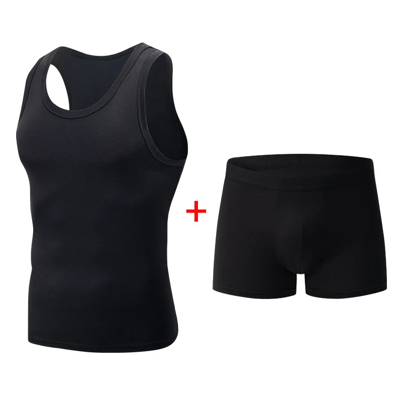 Men's Casual Vest & Boxers Set