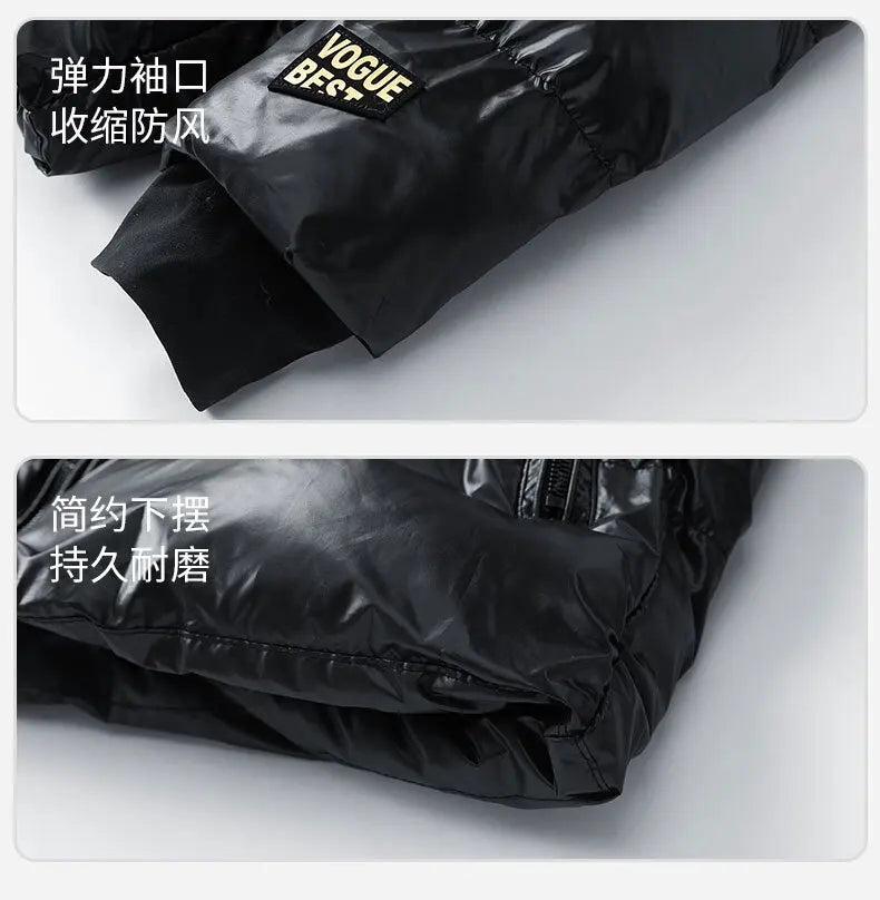 Autumn and Winter Fashion Solid Color Thickening Warm Hooded Cotton-Padded Jacket Men's Casual Loose Sports High Quality Coat