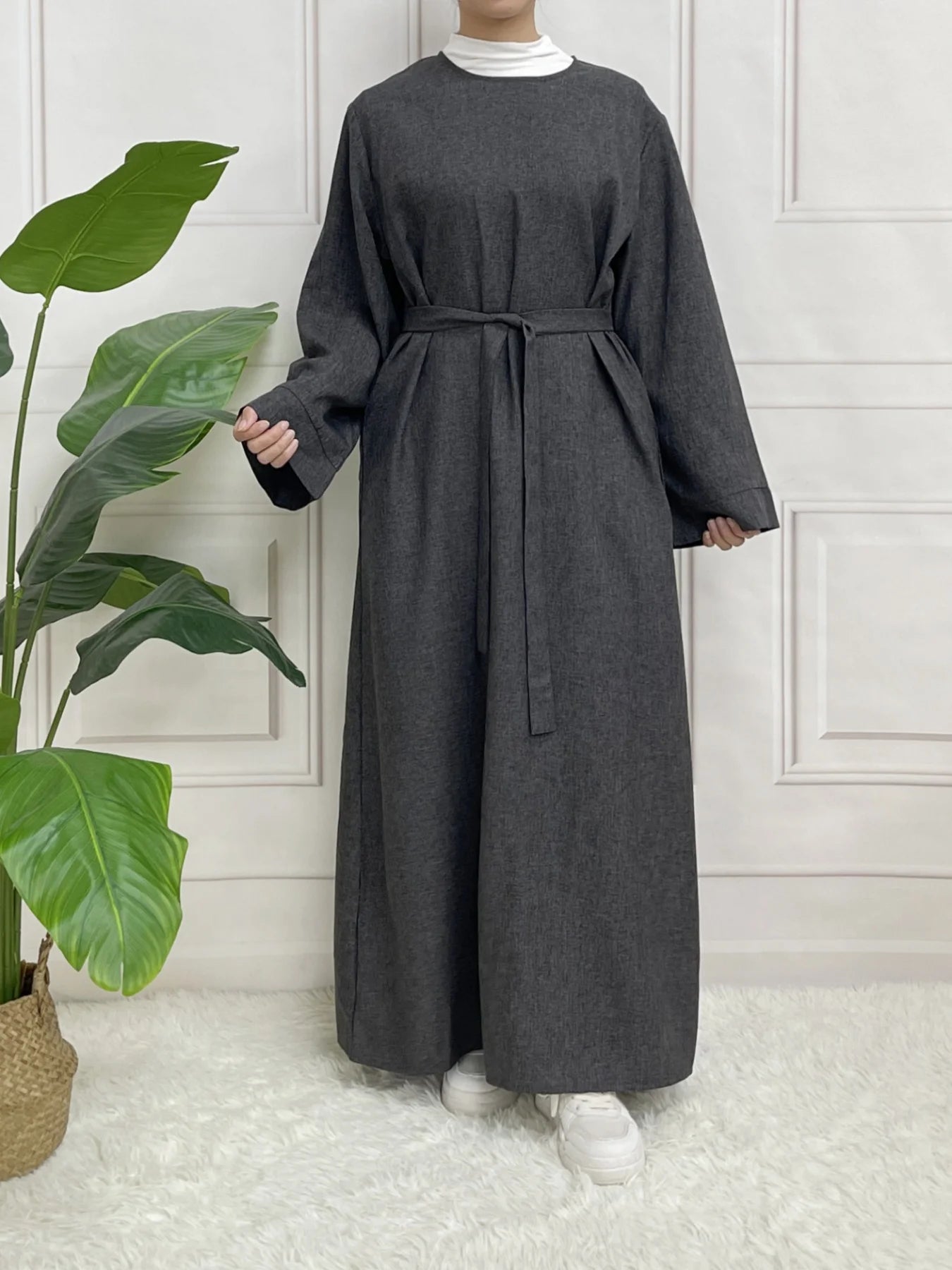 Belted Abaya Dress