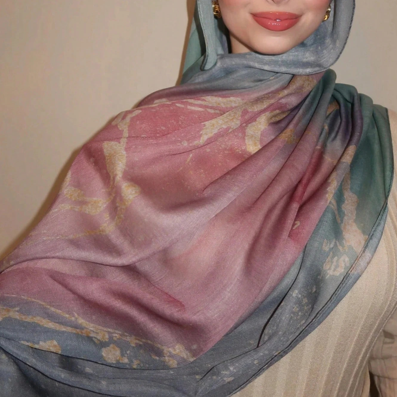 1pc Fashion Print Bohemia Soft Scarf For Women Headband Spring Summer Breathable Women Hijab Scarf Clothing Accessories