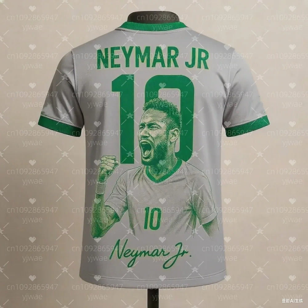 2025 summer Latest Neymar Fashion Superstar 3D Printed Men's Fan Commemorative T-shirt for Daily Comfort Sports Shirt
