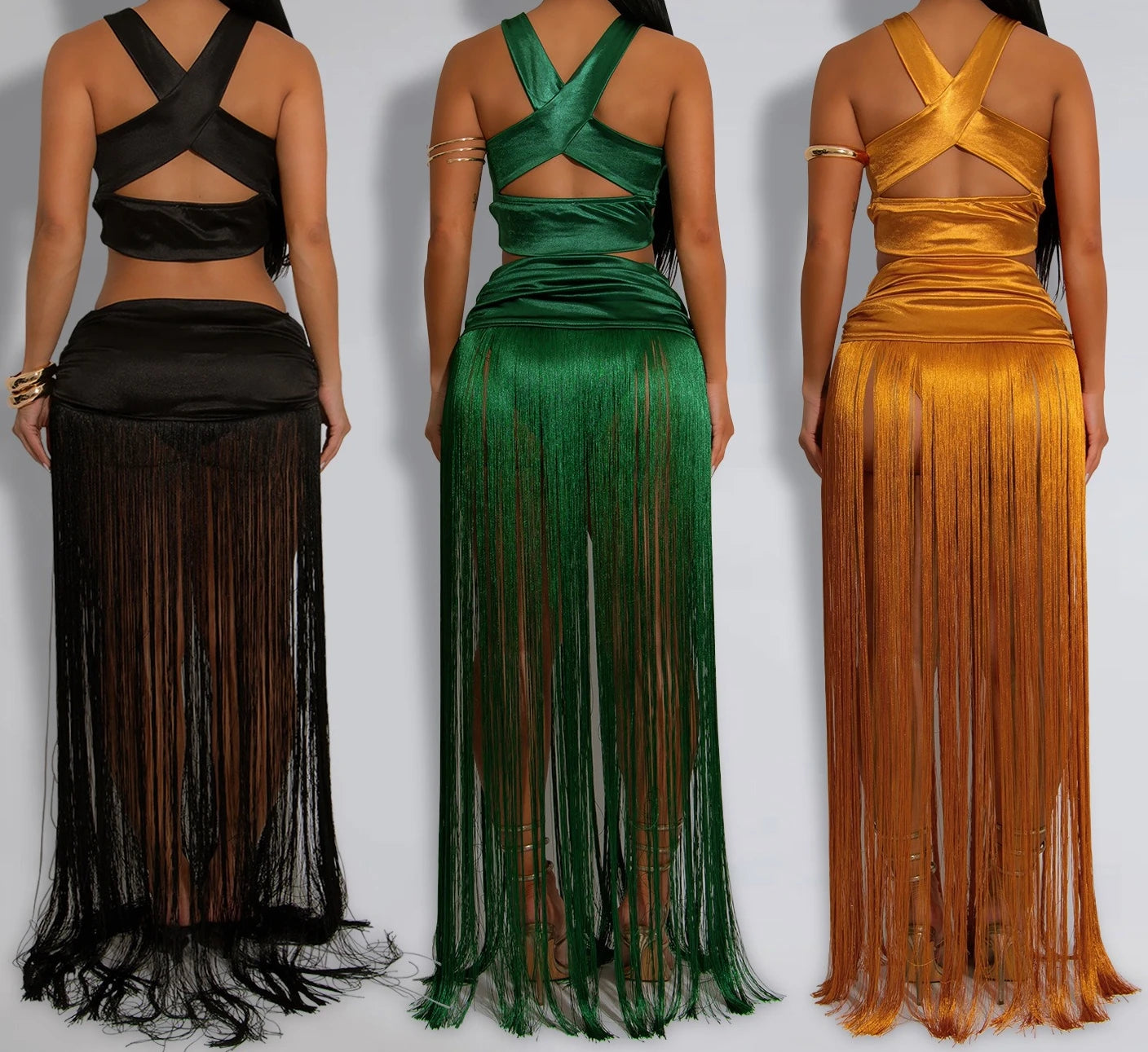 Tassel Bodycon Long Dress