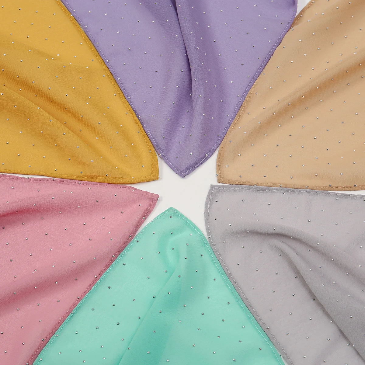 Rhinestone Bubble Chiffon Muslim Hijab Scarf Women Muslim Hijab Soft Shawls Hijabs Islamic Turban Premium Scarfs 180*70cm